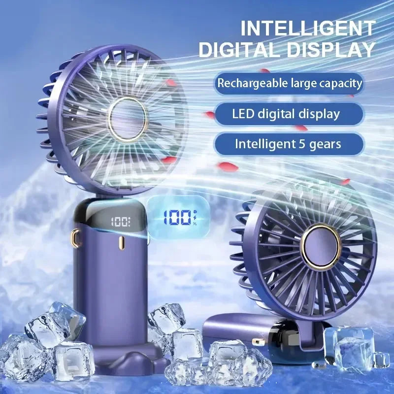 Portable Fan Foldable  With 5 Speeds