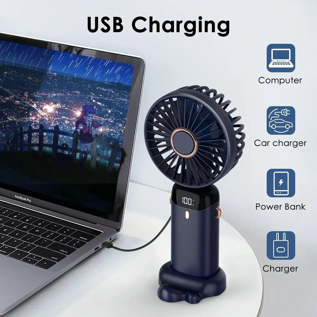 Portable Fan Foldable  With 5 Speeds