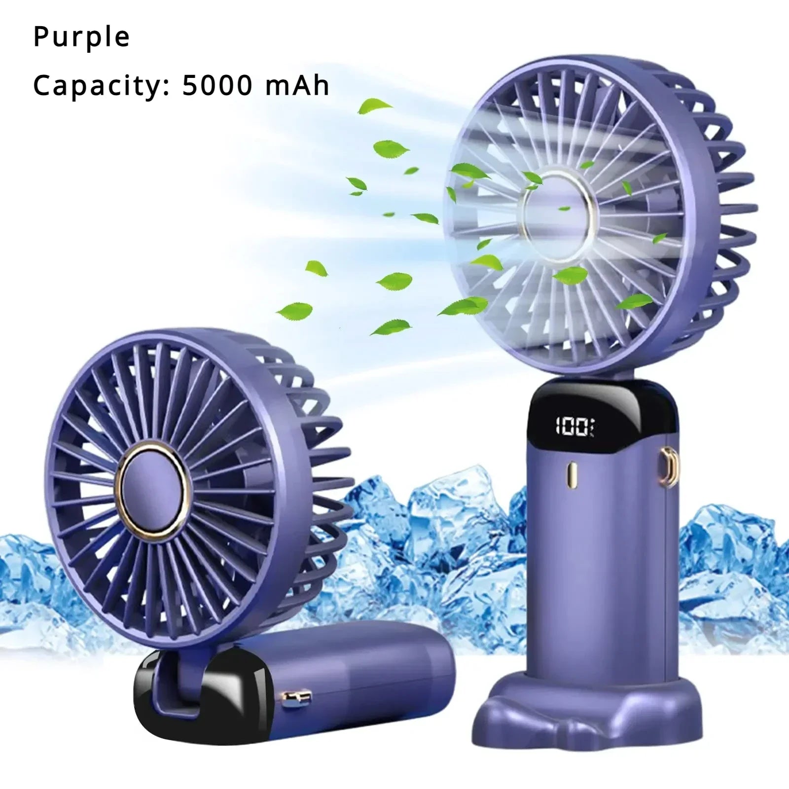 Portable Fan Foldable  With 5 Speeds