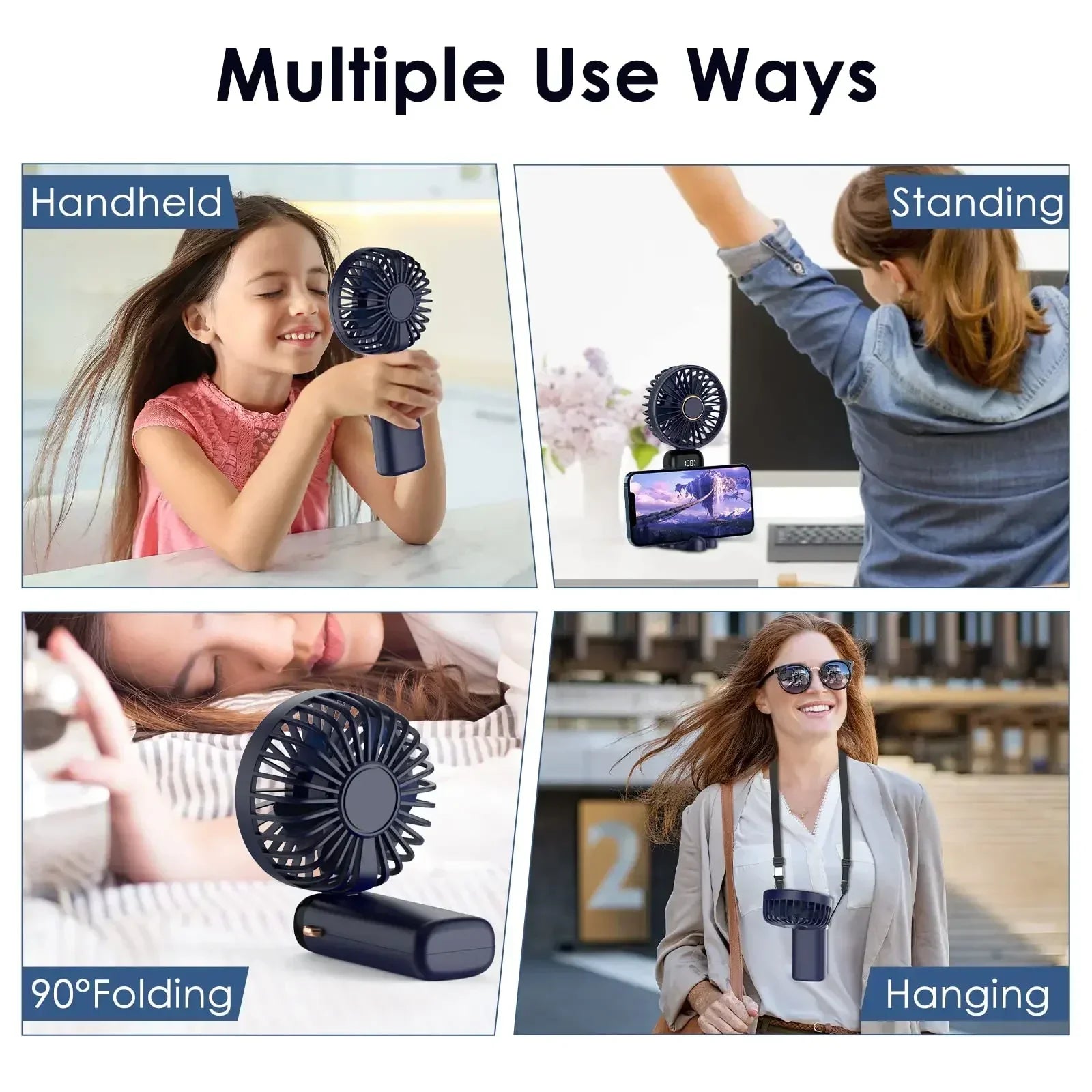 Portable Fan Foldable  With 5 Speeds